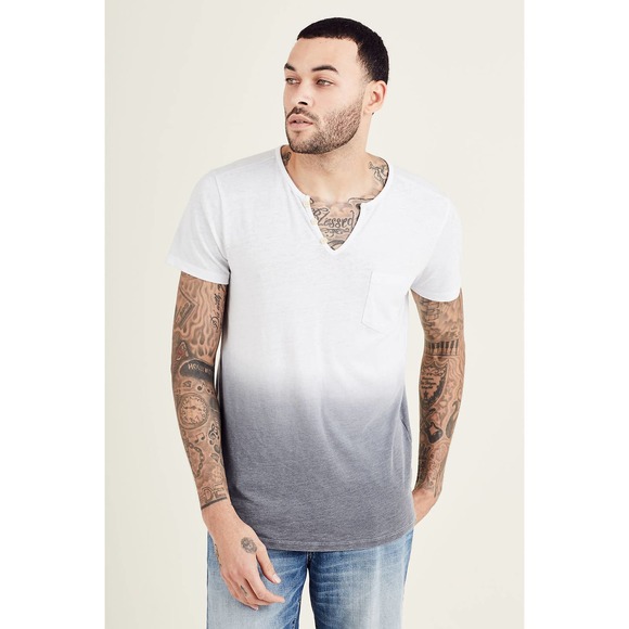 True Religion Other - True Religion Men's Dip Tie Dye V-Neck Pocket Tee T-Shirt in Black